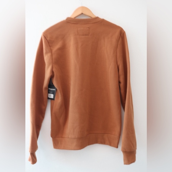 NWT Aeropostale Brown Crewneck Sweater with Collegiate Charm Sz M - Picture 3 of 4